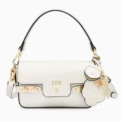 Túi Đeo Chéo Nữ Lyn Re-Edit Bliss Mini Crossbody Bag - Gold Variation 2 L26CBWA152 Màu Trắng Kem