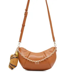 Túi Đeo Chéo Nữ Lyn Shi-O Crossbody Bag - Brown L26CBWA091 Màu Nâu