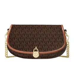 Túi Đeo Chéo Nữ Michael Kors&nbsp;MK Mila Small Signature Logo Crossbody Bag 35F5GIMC1B Màu Nâu