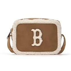 Túi Đeo Chéo Nữ MLB Basic Mouton Mini Cross Bag New York Yankees 3ACRS0746-43CAS Màu Nâu Trắng