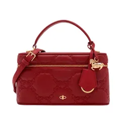 Túi Đeo Chéo Nữ Pedro Ari Leather Quilted Shoulder Bag PW2-75940008-8 Red Màu Đỏ