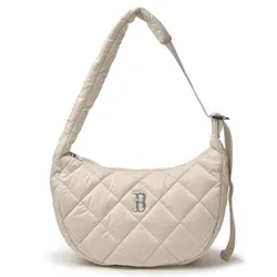 Túi Đeo Vai MLB Curve Padded Hobo Bag Boston Red Sox Cream 3ABQL064N-43CRD Màu Kem