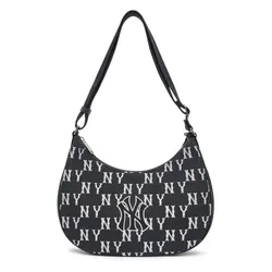 Túi Đeo Vai MLB Monogram Jacquard Hobo Bag 3ABQL023N 50BKS&nbsp;Màu Đen
