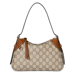 Túi Đeo Vai Nữ Gucci GG Emblem Small Shoulder Bag Beige 815218-FAEAA-9762 Màu Be