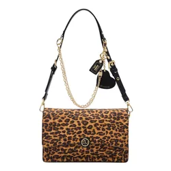 Túi Đeo Vai Nữ Lyn Mabel M Shoulder Bag L26CBWA100 Leopard Màu Nâu