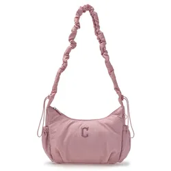 Túi Đeo Vai Nữ MLB Basic Athleisure Hobo Bag New York Yankees Pink 3ABQA015N-45PKM Màu Hồng