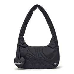 Túi Đeo Vai Nữ MLB Basic Sporty Stitch Hobo Bag New York Yankees Black 3ABQS016N-50BKS Màu Đen