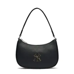 Túi Đeo Vai Nữ MLB Korea Monogram Embo Hobo Bag New York Yankees Black 3ABQS022N-50BKS Màu Đen