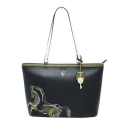 Túi Tote Nữ Lyn Re-Edit Mustang L Tote Bag - Printed Black L26CBWA107 Màu Đen