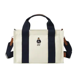 Túi Tote Nữ Whoau Steve Canvas Tote Bag WHBGE4911A Màu Trắng/Navy