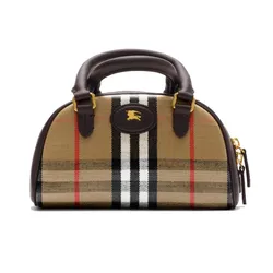 Túi Xách Tay Nữ Burberry BBR Mini Highlands Bowling Bag​ Màu Be