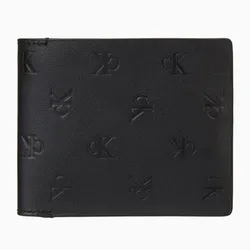 Ví Nam Calvin Klein CK Allover Monogram Logo Bifold Wallet Black 4G1020G - 001 Màu Đen
