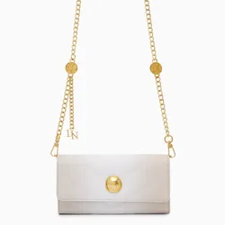 Ví Nữ Lyn Starita Long Wallet On Chain - Biege Variation 2 L26CWWB009 Màu Be