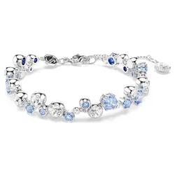 Vòng Đeo Tay Nữ Swarovski Constella Bracelet Mixed Cuts, Blue, Rhodium Plated 5722479 Màu Xanh Bạc
