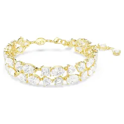Vòng Đeo Tay Nữ Swarovski Mesmera Bracelet Mixed cuts, White, Gold-tone Plated 5743827 Màu Vàng Gold
