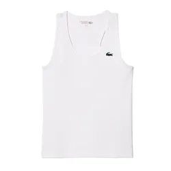 Áo Ba Lỗ Nữ Lacoste Ultra Dry Rib Knit Sport Tank Top TF4874 001 Màu Trắng Size 34