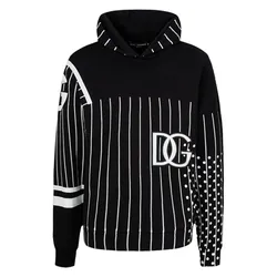 Áo Hoodie Nam Dolce & Gabbana D&G Black Printed Technical G9UP0T G7C9V S9000 Màu Đen Size 46
