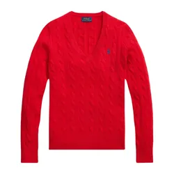 Áo Len Nữ Ralph Lauren Red Knit Kimberly V-Neck Sweater 211888688502 Màu Đỏ Size S