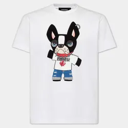 Áo Phông Nam Dsquared Cool Fit T-Shirt  S74GD1325D20020100 Màu Trắng Size S