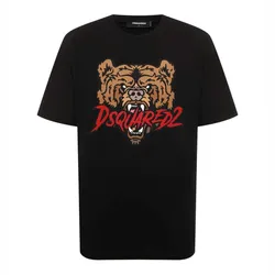 Áo Phông Nam Dsquared2 With Bear Print S74GD1316 Tshirt Màu Đen Size S
