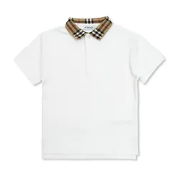 Áo Polo Trẻ Em Burberry White Cotton Polo 8105571 Màu Trắng Size 6Y