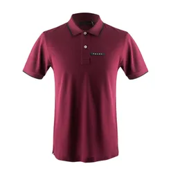 Áo Polo Nam Prada Logo Patch Neckline In Bordeaux SJN256 18NV F01JQ Màu Đỏ Bordeaux Size S