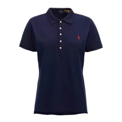 Áo Polo Nữ Ralph Lauren Slim Short Sleeve 211870245002 Màu Xanh Navy Size XS