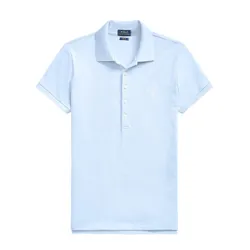 Áo Polo Nữ Ralph Lauren Slim Short Sleeve 211870245023 Màu Xanh Da Trời Size XS