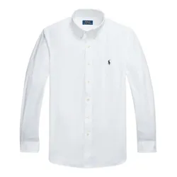 Áo Sơ Mi Dài Tay Nam Ralph Lauren Custom-Fit Stretch Cotton Poplin Shirt 710928255 002 Màu Trắng Size XS