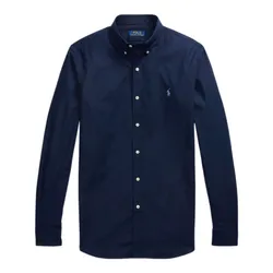 Áo Sơ Mi Dài Tay Nam Ralph Lauren Slim Fit Stretch Poplin Shirt 710928254 001 Màu Xanh Navy Size S
