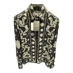 Áo Sơ Mi Nam Versace Long-sleeved Black With Baroque And Medallions 1008274 1A15969 5B050 Màu Đen Size 46