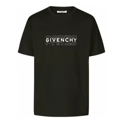 Áo Thun Nam Givenchy Black T-Shirt With White Lettering BM70SS3002 001 Màu Đen Size XS