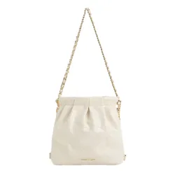 Balo Nữ Charles & Keith CNK Duo Chain-Handle Two-Way Backpack Cream CK2-60782390 Màu Cream