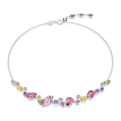 Dây Chuyền Nữ Swarovski Gema Necklace Mixed Cuts, Multicolored, Rhodium Plated 5658398 Phối Màu