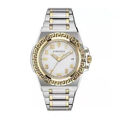 Đồng Hồ Nam Versace Greca Reaction 44mm VE3I00422 Màu Bạc Vàng