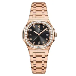 Đồng Hồ Nữ Carnival Quartz 8160L2-VH-D Màu Đen/ Vàng Hồng