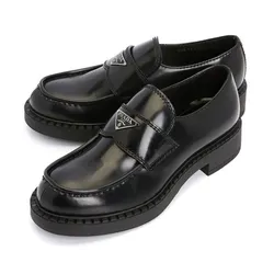 Giày Lười Nam Prada Brushed Leather Loafers 2DE127-055-F0002 Màu Đen Size 40