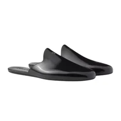 Giày Sục Nam Prada Black Sienna Brushed Leather Slipper 2S2986 X6O F0002 Màu Đen Size 6.5