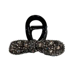 Kẹp Tóc Nữ Meri Crystal Bow HC215-Đ Màu Đen