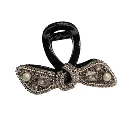 Kẹp Tóc Nữ Meri Sparkling Bow HC213 Màu Đen