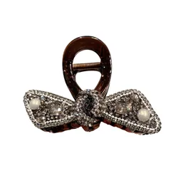 Kẹp Tóc Nữ Meri Sparkling Bow HC213-N Màu Nâu