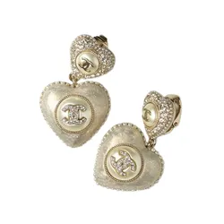 Khuyên Tai Nữ Chanel Pendant Earrings Màu Bạc