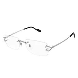 Kính Mắt Cận Cartier Eyeglasses CT0563O 002 Màu Bạc
