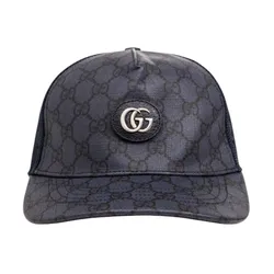 Mũ Nam Gucci GG Supreme Baseball Hat With Logo 733927 4HAXN 8468 Màu Xanh Navy Size S