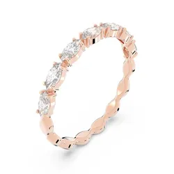 Nhẫn Nữ Swarovski Vittore Ring Marquise Cut, White, Rose Gold-Tone Plated 5366583 Màu Vàng Hồng Size 52