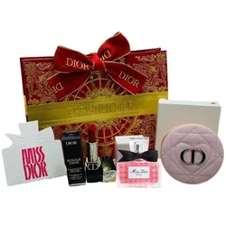 Set Son Dior 999 Satin, Nước Hoa Miss Dior Essence De Parfum 5ml Limited Và Gương Trang Điểm Pocket Mirror Màu Ngẫu Nhiên