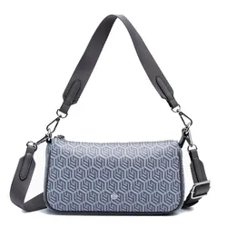 Túi Đeo Chéo Lyn Zoll Infinite Zip Pouch Crossbody Bag - Printed Grey L26CBWA183 Màu Xám