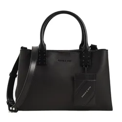 Túi Đeo Chéo Nữ Charles & Keith CNK Cameron Double Top Handle Bag - Ultra-Matte Black CK2-50671160 Màu Đen
