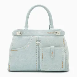 Túi Đeo Chéo Nữ Lyn Re-Edit Stitched L Handbag - Light Blue L25FBWA062 Màu Xanh Blue