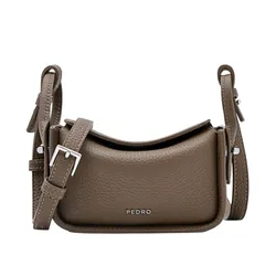 Túi Đeo Chéo Nữ Pedro Demi Mini Crossbody Bag PW4-95210012-2 Taupe Màu Nâu Xám